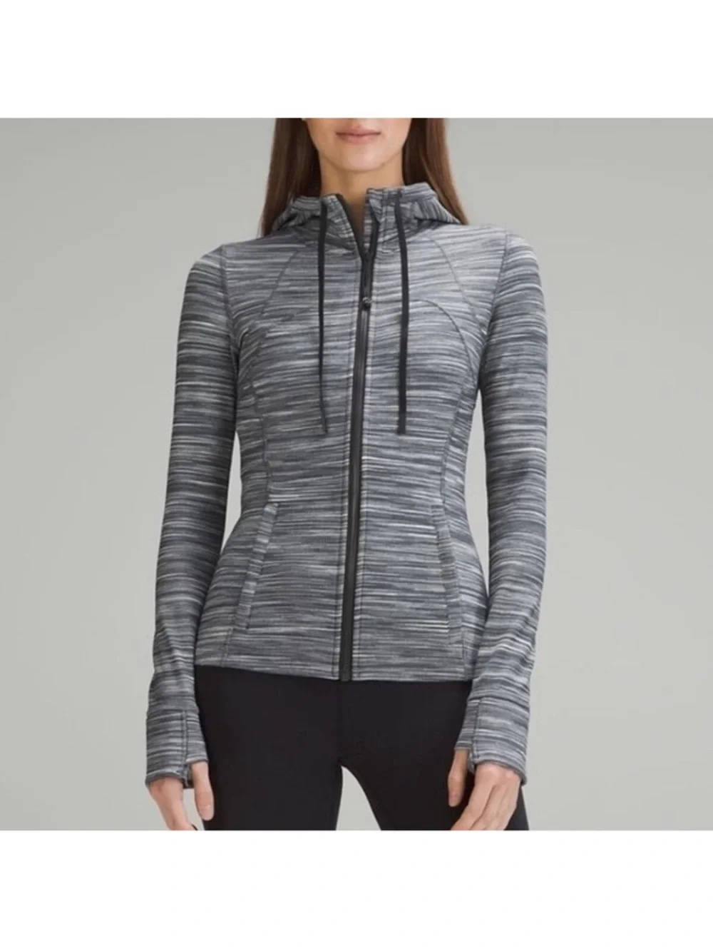 lululemon define Heather Gray Hooded Jacket - Nulu size 6 - Picture 5 of 6